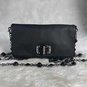 Simply Vera wang SV Signature Mini Crossbody Designer Purse Bag Black